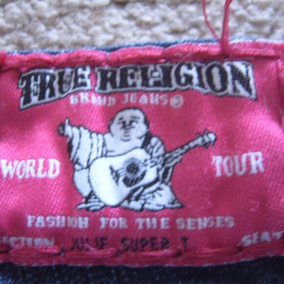 Like New Excellent Condition True Religion Women Super T Jeans sz 26 Made in USA - Picture 5 of 5